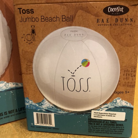 RAE DUNN RING FLOAT AND BEACH BALL. Swimming pool fun items. - Picture 2 of 8